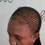 Small Straight Back Braids