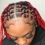 Criss Cross Rubber band with box braids