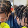 Natural Box Braids With Beads Adult