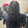 Med box braids (French curl)