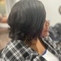 Relaxed hair - shampoo, blow dry; style