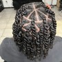 Cornrows updo