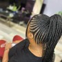 Small Feedin Braids Ponytail