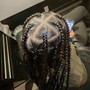 Largeknotless boho  Braids mid back