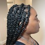 Small Box Braids or Twists