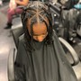 Men braids half head