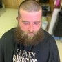 Temp Fade with beard/ mustache