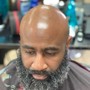 Bald Shave with beard/ mustache