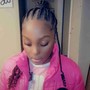 kids pop smoke braids or feed in ponytail 8 to 10 feedins