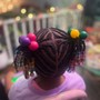 Kid's box Braids, knotless braids Fulani corn rows