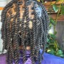 Med knotless  Braids