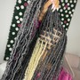 Large knotless braids-back length