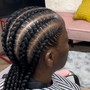 Wig braid down +blow dry