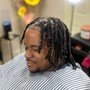 Men Cornrows with extensions shampoo/blow dry/press