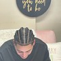 Men Cornrows with extensions shampoo/blow dry/press