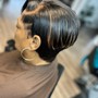 Shampoo style on relaxed hair