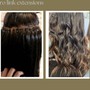 Micro link beaded weft extension