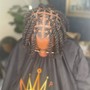 6 Medium Feed in Braids going back