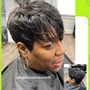 Relaxer, Single Process Color, Cut and Style