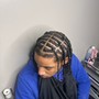 Straight back Cornrows 6-10