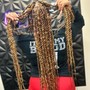 Half feed in half crochet or box/knotless braids