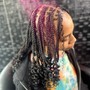 Soft locs with curls past behind