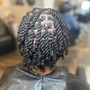 Loc retwist with double stranded twist