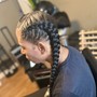 2 French braids natural hair