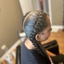 2 French braids natural hair