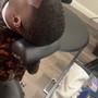 Men hair cut with hot towel Shave with razor