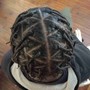 Invisible locs for women with hair added