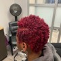 Shampoo w/permanent color, precision cut