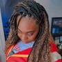 Crochet Braids on cornrow.