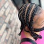 Cornrows w hair added