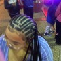 Regular straight back cornrows