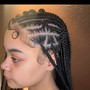 Regular straight back cornrows