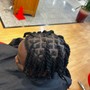 Two strand Twist - hair cut above ears