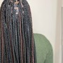 Peek a boo knotless Braids small