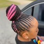 Cornrows updo