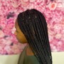 Natural Twists + weave shoulder length