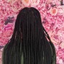 Natural Twists + weave shoulder length