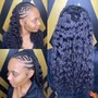 Half/Half Cornrows and Sew-In