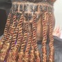 Invisible locs  with knots ( mid back)