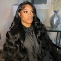 Feed in braids with partial sew in