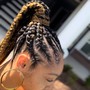 8 Feed-In Cornrows/ Large Feed-in cornrow Ponytail