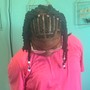 Wash conditioner scalp treatment Braid bar style with ponytail with extension hair