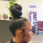 Ponytail with  cornrows added