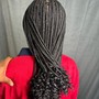 Faux Locs braid shoulder