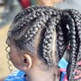 Cornrows updo