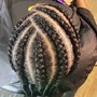 Cornrows updo